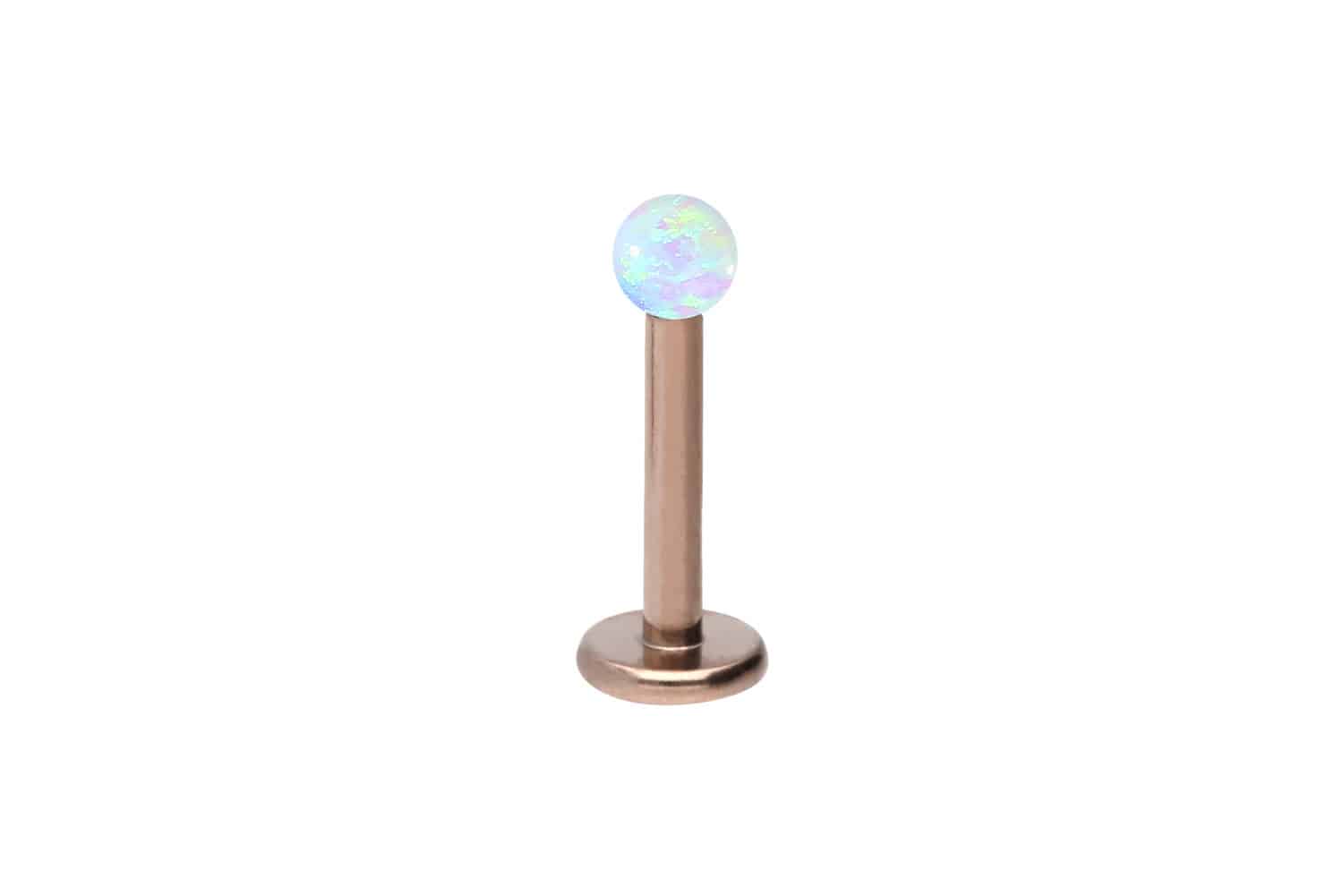Chirurgenstahl Labret Piercing SYNTHETISCHER OPAL